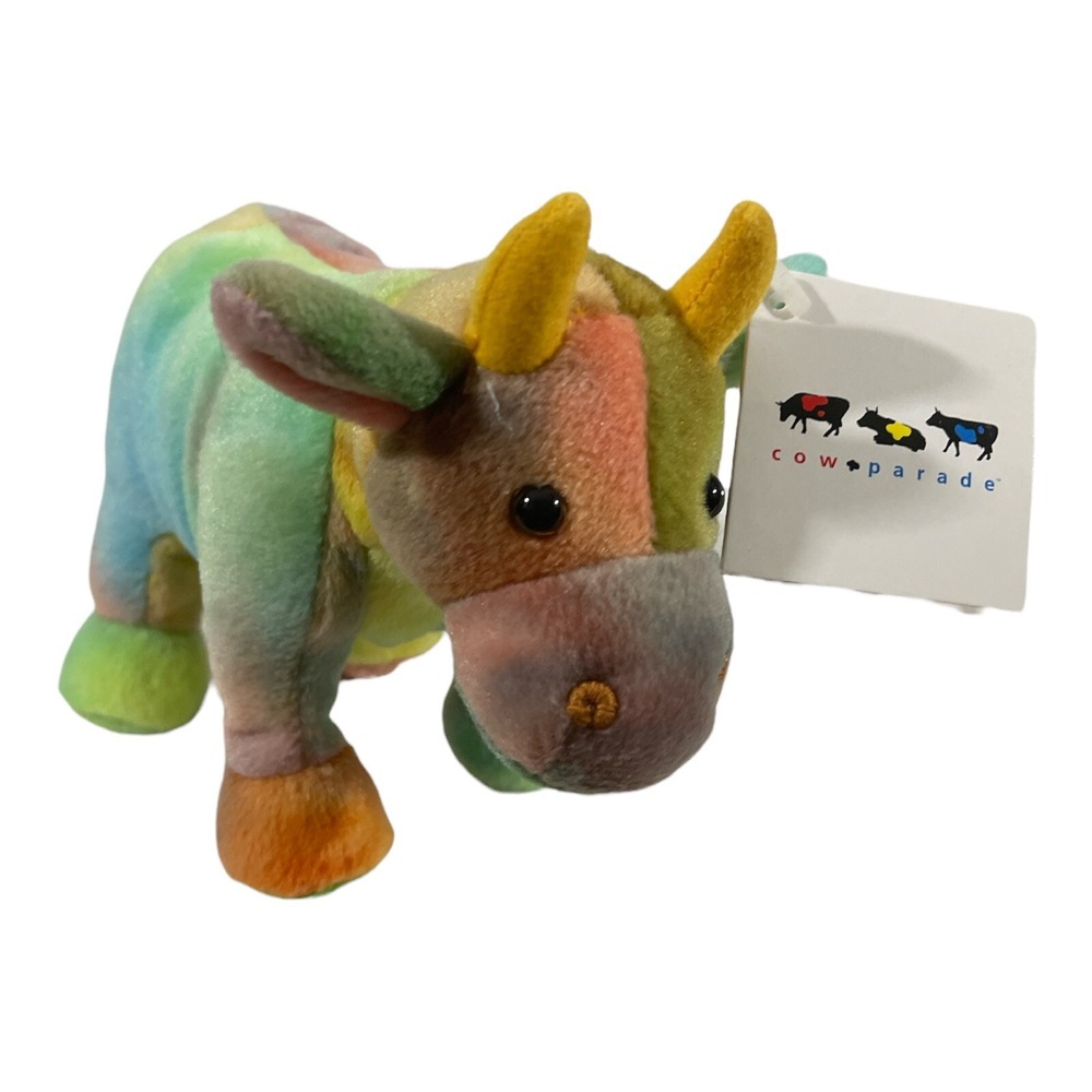 Cow Parade Rainbow Plush Cow VTG 2000 NWT!!